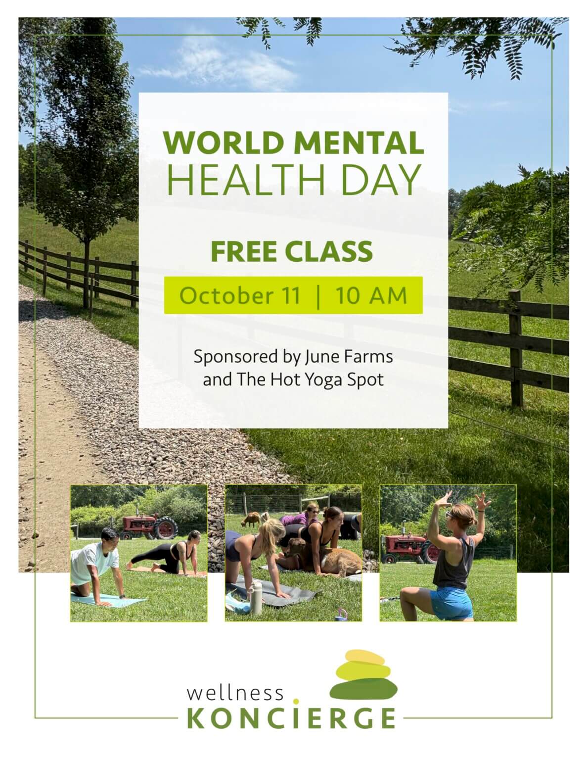 World Mental Health Day FREE YOGA CLASS - June Farms